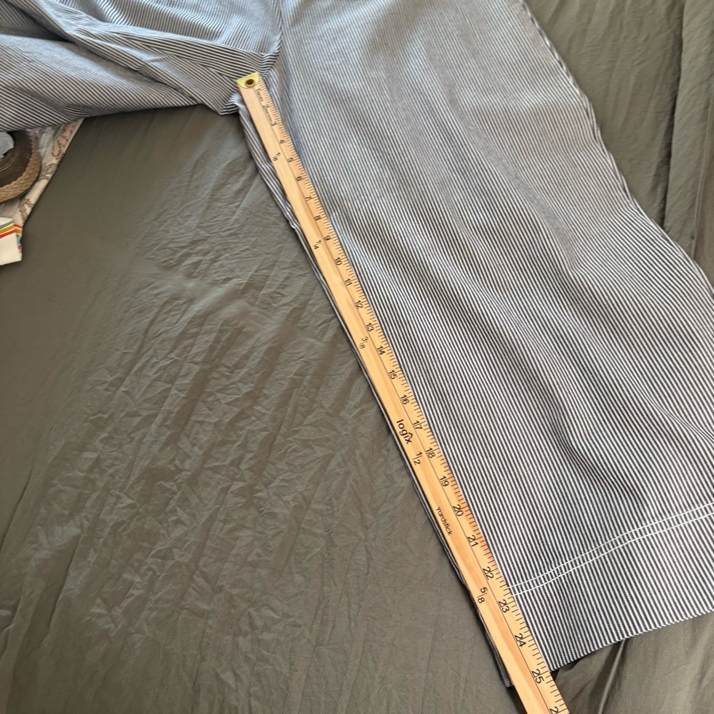 Talbots High Waist Blue White Stripe Deck Pants. Size 14. - Picture 13 of 14
